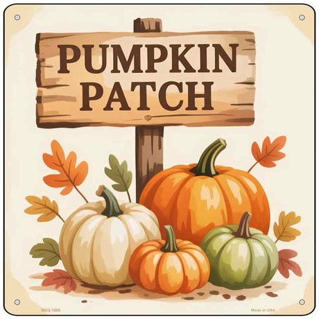 Pumpkin Patch Novelty Metal Square Sign SQ-1665