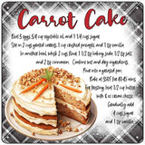Carrot Cake Recipe Novelty Metal Square Sign SQ-1681