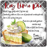 Key Lime Pie Recipe Novelty Metal Square Sign SQ-1686