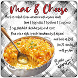 Mac & Cheese Recipe Novelty Metal Square Sign SQ-1688