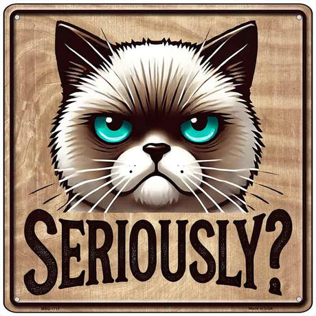 Seriously Novelty Metal Square Sign SQ-1711 6" Sign (MSQ)