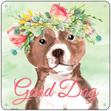 Bull Terrier Good Dog Novelty Square Sign 6" (MSQ)