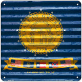 Georgia Flag Corrugated Effect Novelty Square Sign 6" (MSQ)