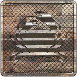 Corrugated Crab on Wood Novelty Metal Square Sign 6" (MSQ)