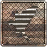 Corrugated Parrot on Wood Novelty Metal Square Sign 6" (MSQ)