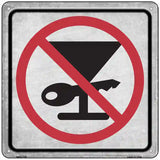 No Drinking and Driving Novelty Metal Square Sign 6" Sign (MSQ)
