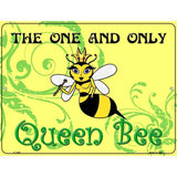 Queen Bee Horizontal Green Metal Novelty Parking Sign 9" x 12" (P)