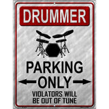 Drummer Parking Metal Novelty Parking Sign 9" x 12" (P)