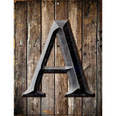 Letter A Metal Novelty Parking Sign 9" x 12" (P)
