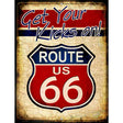 Get Your Kicks On Metal Novelty Parking Sign 9" x 12" (P)