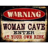 Women Cave Metal Novelty Parking Sign 9" x 12" (P)