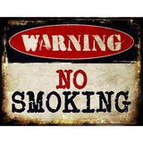 No Smoking Metal Novelty Parking Sign 9" x 12" (P)