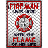 Fireman Metal Novelty Parking Sign 9" x 12" (P)