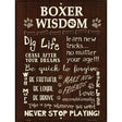 Boxer Wisdom Metal Novelty Parking Sign 9" x 12" (P)
