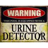 Pool Equipped Urine Detector Novelty Parking Sign 9" x 12" (P)