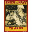 Enlist in the Navy Vintage Poster Parking Sign 9" x 12" Sign (P)