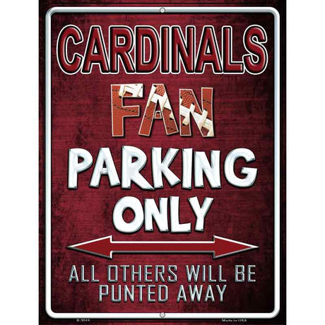 Cardinals Metal Novelty Parking Sign 9" x 12" (P)