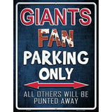 Giants Metal Novelty Parking Sign 9" x 12" (P)