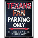 Texans Metal Novelty Parking Sign 9" x 12" (P)