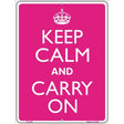 Keep Calm And Carry On Metal Novelty Parking Sign 9" x 12" (P)