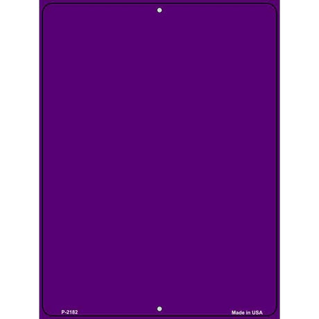 Solid Purple Metal Novelty Parking Sign 9" x 12" (P)