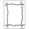 Black Barbed Wire Border Metal Novelty Parking Sign 9" x 12" (P)