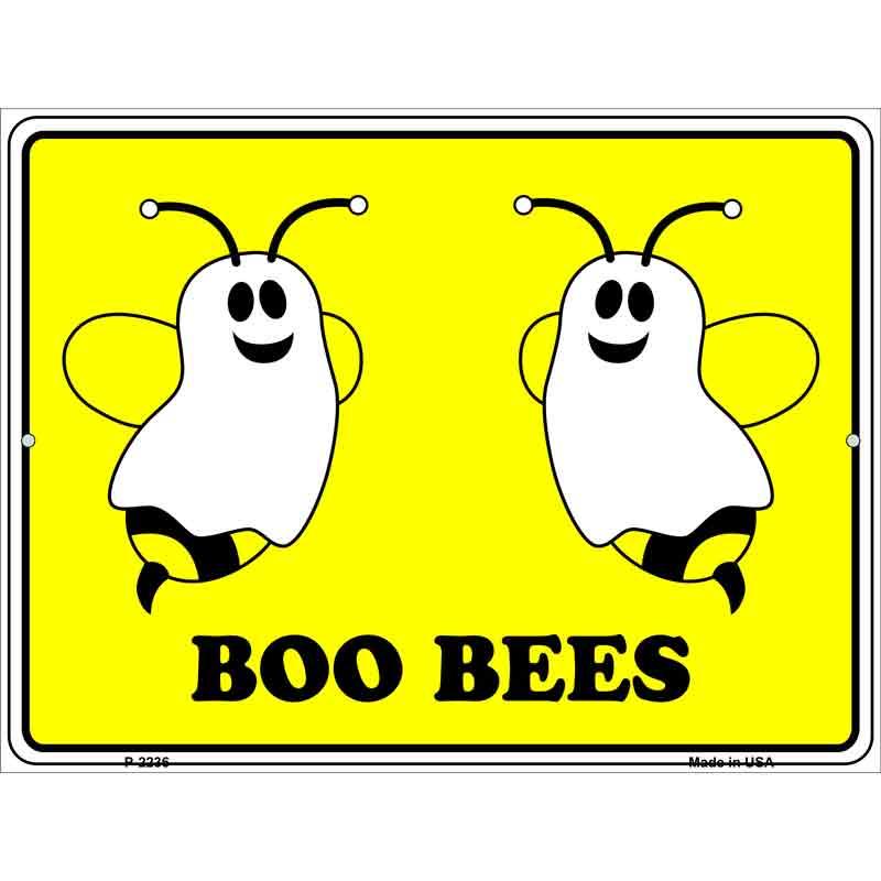 Boo Bees Metal Novelty Parking Sign 9" x 12" (P)