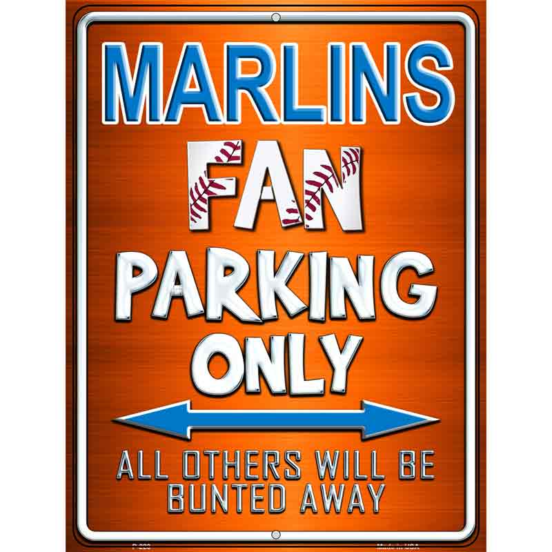 Marlins Metal Novelty Parking Sign 9" x 12" (P)
