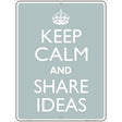 Keep Calm Share Ideas Metal Novelty Parking Sign 9" x 12" (P)