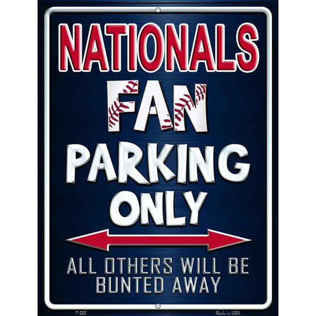 Nationals Metal Novelty Parking Sign 9" x 12" (P)