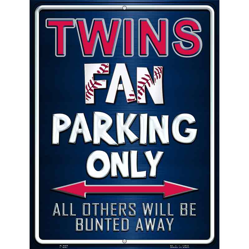 Twins Metal Novelty Parking Sign 9" x 12" (P)