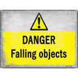 Danger Falling Objects Novelty Metal Parking Sign 9" x 12" (P)