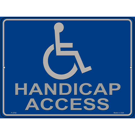 Handicap Access Novelty Metal Parking Sign 9" x 12" Sign (P)