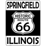 Springfield Illinois Historic Route 66 Novelty Metal Parking Sign 9" x 12" (P)