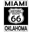 Miami Oklahoma Historic Route 66 Novelty Metal Parking Sign 9" x 12" (P)