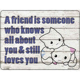 Knows All About You Novelty Metal Parking Sign 9" x 12" (P)