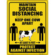 Keep One Cow Apart Novelty Parking Sign 9" x 12" (P)