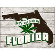 Get High In Florida Novelty Metal Parking Sign 9" x 12" (P)