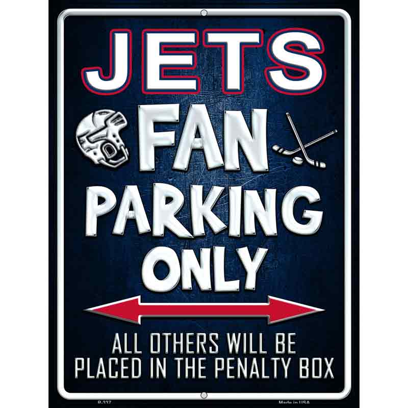 Jets Metal Novelty Parking Sign P-337 9" x 12" (P)