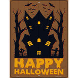 Happy Halloween Haunted House Novelty Metal Parking Sign 9" x 12" Sign (P)