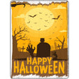 Happy Halloween Graveyard Novelty Metal Parking Sign 9" x 12" Sign (P)