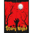 Scary Night Graveyard Novelty Metal Parking Sign 9" x 12" Sign (P)