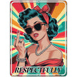 Respectfully Metal Novelty Parking Sign P-4474 9" x 12" Sign (P)