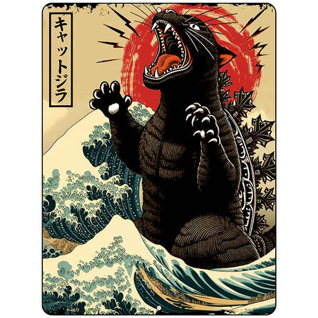 Catzilla Metal Novelty Parking Sign P-4477