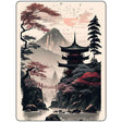 Japanese Pagoda Landscape Metal Novelty Parking Sign P-4478 9" x 12" Sign (P)