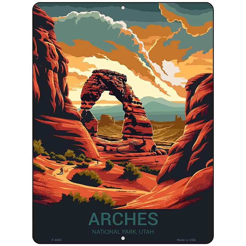 Arches Utah Metal Novelty Parking Sign P-4485