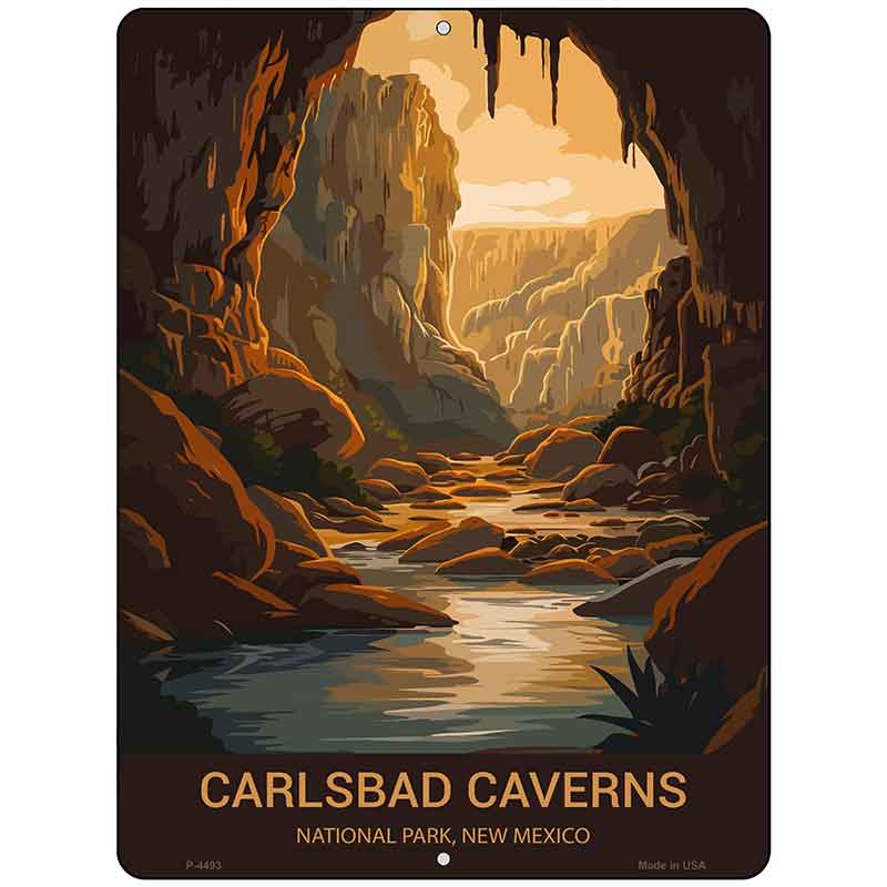 Carlsbad Caverns New Mexico Metal Novelty Parking Sign P-4493