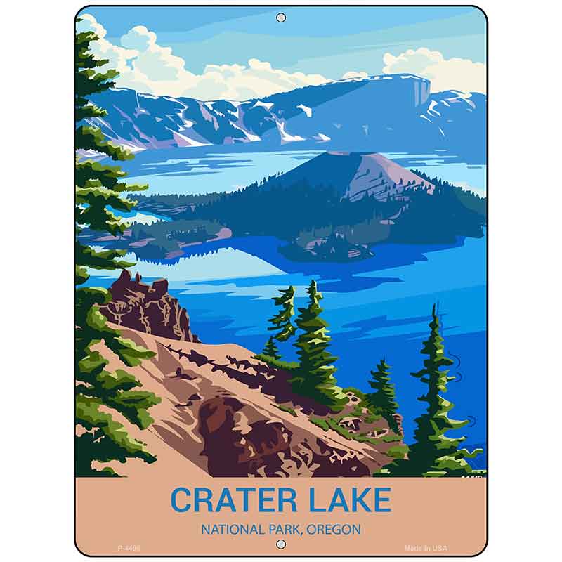 Crater Lake Oregon Metal Novelty Parking Sign P-4496