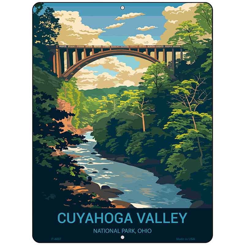 Cuyahoga Valley Ohio Metal Novelty Parking Sign P-4497