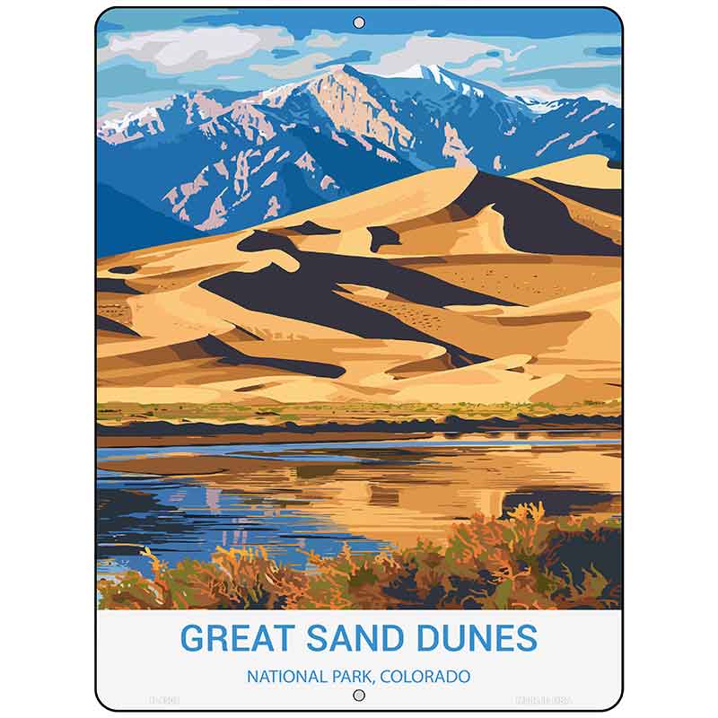 Great Sand Dunes Colorado Metal Novelty Parking Sign P-4509